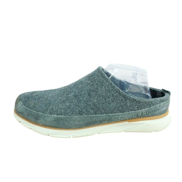 LL Bean Downeast Gray Wool Slip On Anti Odor Cozy Slipper Clogs Size 11 M - Picture 1 of 9
